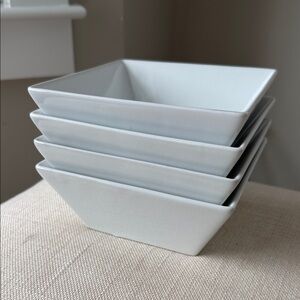 Pottery Barn White Square Serving Bowls - Set of 4